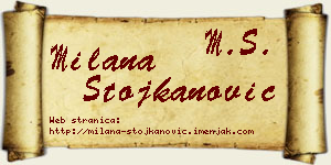 Milana Stojkanović vizit kartica